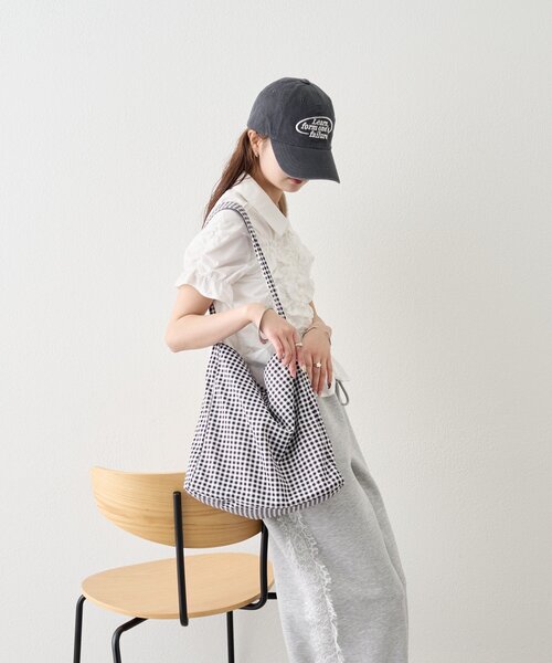 mystic(ミスティック)の「ギンガムチェックトートBAG(トートバッグ・レディース・ブラック・ONE SIZE)」の8枚目の写真