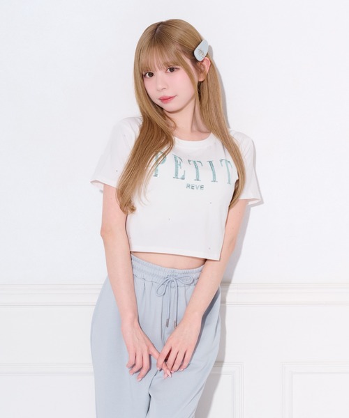 apres jour（アプレジュール）の「スパンコールロゴストーンTシャツ（Tシャツ/カットソー・レディース・ブラック/ホワイト系その他/オフホワイト・X-LARGE/フリー）」の22枚目の写真
