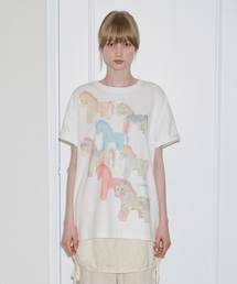 SINOON | Tiny Ponies T-Shirt (Ivory)(Tシャツ/カットソー)