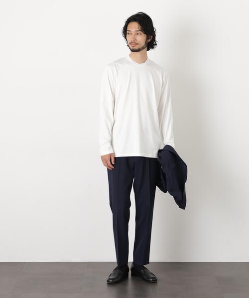 NANO universe(ナノユニバース)の「ジャケT(R) クルーネック 長袖(Tシャツ/カットソー・メンズ・ブラック/ホワイト・L/S/M/XL)」の12枚目の写真