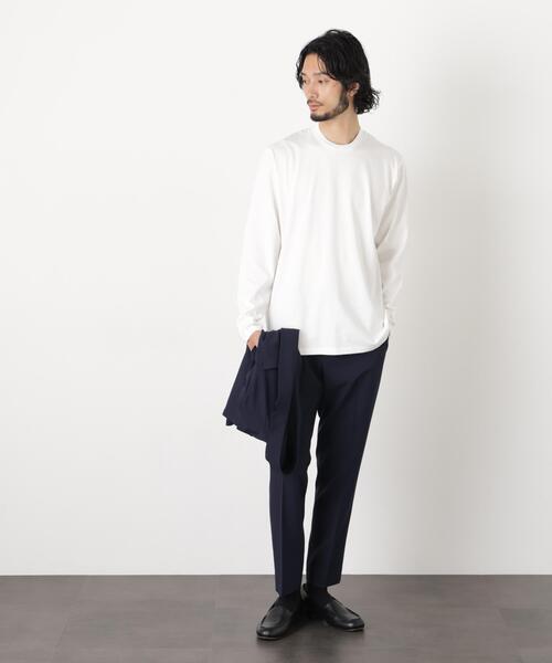 NANO universe(ナノユニバース)の「ジャケT(R) クルーネック 長袖(Tシャツ/カットソー・メンズ・ブラック/ホワイト・L/S/M/XL)」の13枚目の写真