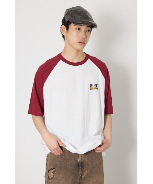 RODEO CROWNS WIDE BOWL(ロデオクラウンズワイドボウル)の「DELIGHT Tシャツ(Tシャツ/カットソー・メンズ・ネイビー/ブラック/マジェンタ・MEDIUM/LARGE)」の1枚目の写真