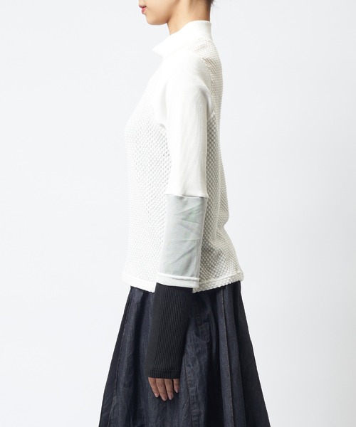 gomme(ゴム)の「ツブツブレイヤーT(Tシャツ/カットソー・レディース・ブラック/ホワイト/チャコールグレー・MEDIUM)」の21枚目の写真