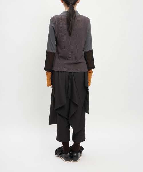 gomme(ゴム)の「ツブツブレイヤーT(Tシャツ/カットソー・レディース・ブラック/ホワイト/チャコールグレー・MEDIUM)」の16枚目の写真