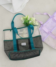 GLOBAL WORK | 配色メッシュBAG/キッズ/664776(トートバッグ)
