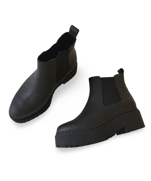 Jeffrey Campbell(ジェフリーキャンベル)の「厚底 サイドゴアショートブーツ(ブーツ・レディース・ブラック・38/37/36)」の5枚目の写真