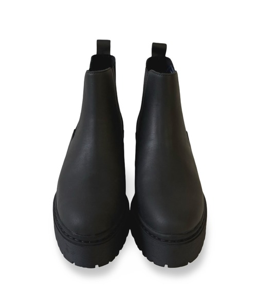 Jeffrey Campbell(ジェフリーキャンベル)の「厚底 サイドゴアショートブーツ(ブーツ・レディース・ブラック・38/37/36)」の3枚目の写真
