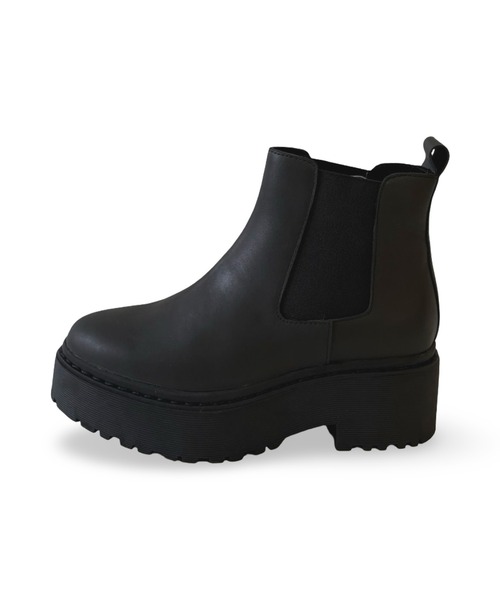 Jeffrey Campbell(ジェフリーキャンベル)の「厚底 サイドゴアショートブーツ(ブーツ・レディース・ブラック・38/37/36)」の6枚目の写真
