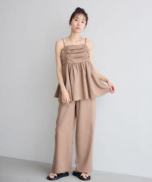 RETRO GIRL(レトロガール)の「【セットアイテム】キャミビスチェ×ラフPTSET(アンサンブル・レディース・イエロー/ブラウン系その他/ライトグレー・FREE)」の2枚目の写真