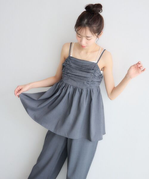 RETRO GIRL(レトロガール)の「【セットアイテム】キャミビスチェ×ラフPTSET(アンサンブル・レディース・イエロー/ブラウン系その他/ライトグレー・FREE)」の10枚目の写真
