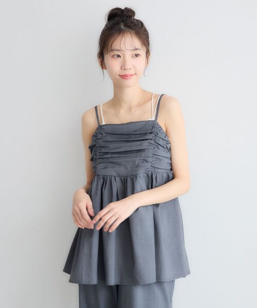 RETRO GIRL(レトロガール)の「【セットアイテム】キャミビスチェ×ラフPTSET(アンサンブル・レディース・イエロー/ブラウン系その他/ライトグレー・FREE)」の9枚目の写真