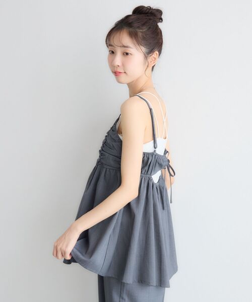 RETRO GIRL(レトロガール)の「【セットアイテム】キャミビスチェ×ラフPTSET(アンサンブル・レディース・イエロー/ブラウン系その他/ライトグレー・FREE)」の8枚目の写真