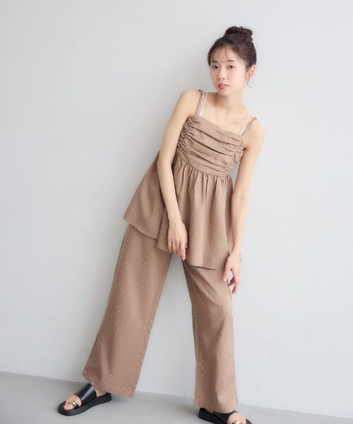 RETRO GIRL(レトロガール)の「【セットアイテム】キャミビスチェ×ラフPTSET(アンサンブル・レディース・イエロー/ブラウン系その他/ライトグレー・FREE)」の12枚目の写真