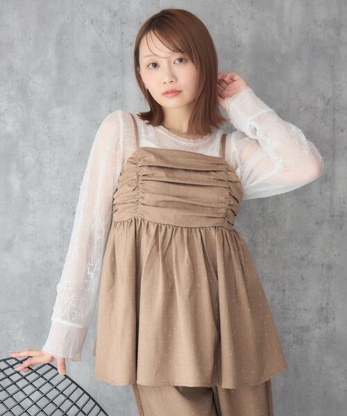RETRO GIRL(レトロガール)の「【セットアイテム】キャミビスチェ×ラフPTSET(アンサンブル・レディース・イエロー/ブラウン系その他/ライトグレー・FREE)」の18枚目の写真