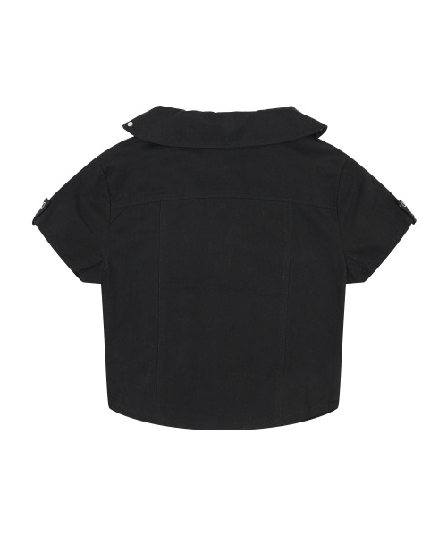 ORDINARY HOLIDAY（オーディナリー ホリデー）の「SHORT SLEEVE ZIP-UP SHIRTS [BLACK]（シャツ/ブラウス・レディース・その他・FREE）」の4枚目の写真