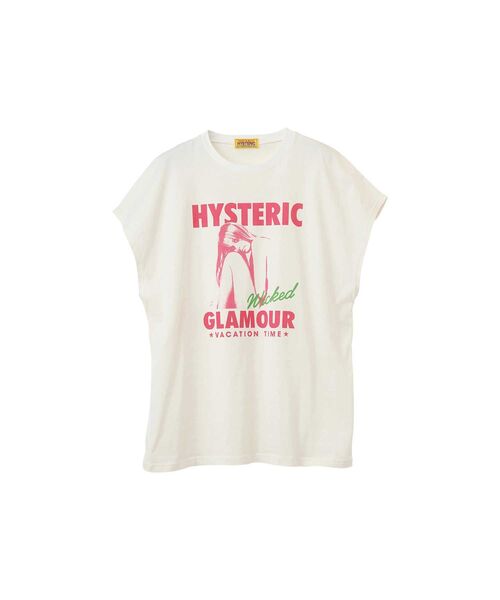 HYSTERIC GLAMOUR(ヒステリックグラマー)の「VACATION TIME Tシャツ(Tシャツ/カットソー・レディース・ホワイト/カーキ/ブラック・FREE)」の2枚目の写真