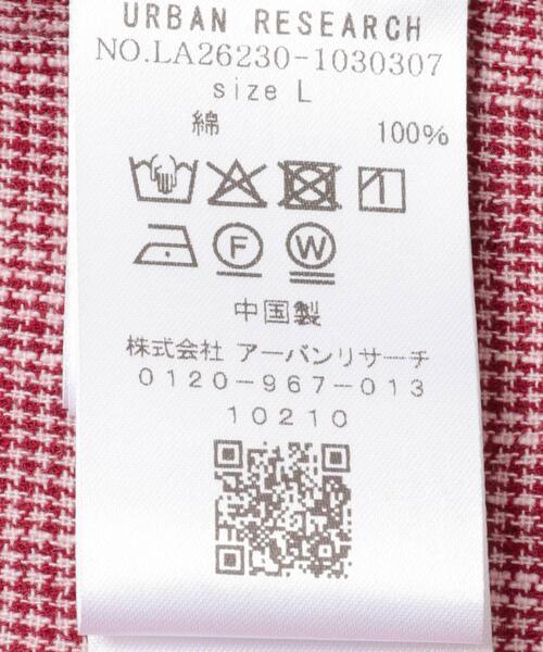 URBAN RESEARCH Sonny Label（アーバンリサーチサニーレーベル）の「ミニ千鳥格子コンパクトシャツ（シャツ/ブラウス・メンズ・レッド/ブラック/ネイビー・MEDIUM/LARGE）」の7枚目の写真