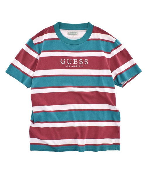LABORATORY R(ラボラトリーアール)の「【USED】GUESS ロゴ マルチボーダー Tシャツ(Tシャツ/カットソー・メンズ・マルチ・MEDIUM)」の1枚目の写真