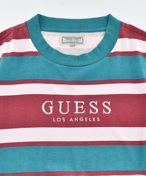 LABORATORY R(ラボラトリーアール)の「【USED】GUESS ロゴ マルチボーダー Tシャツ(Tシャツ/カットソー・メンズ・マルチ・MEDIUM)」の2枚目の写真