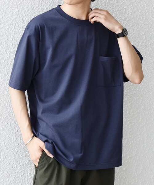 SHIPS any(シップス エニィ)の「SHIPS any:〈接触冷感/吸水速乾/UVカット/遮熱〉Raylock ダブルフェイス ポケット Tシャツ(Tシャツ/カットソー・メンズ・ネイビー/ライトグレー/チャコールグレー・X-LARGE/MEDIUM/LARGE)」の18枚目の写真