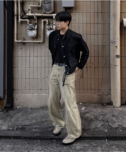 DIMITRI BLACK(ディミトリブラック)の「7sツイルデイリーカーブドパティグパンツ_4カラー(デニムパンツ・レディース・ブラック/カーキ/オートミール/ベージュ・LARGE/X-LARGE/MEDIUM)」の22枚目の写真