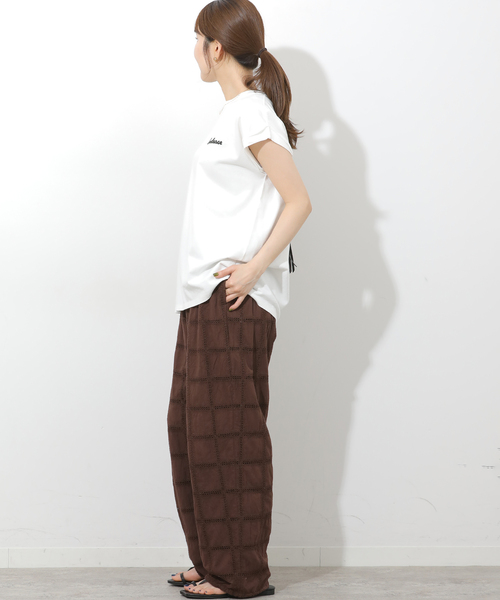 JOURNAL STANDARD relume(ジャーナルスタンダード レリューム)の「《追加》刺繍ロゴフレンチTEE(Tシャツ/カットソー・レディース・ネイビー/ブラウン/ホワイト・FREE)」の20枚目の写真
