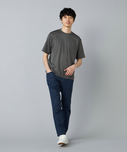 COMME CA MEN(コムサメン)の「ダイヤ柄コンビ Tシャツ(Tシャツ/カットソー・メンズ・チャコールグレー/ブラック/ホワイト・M/L)」の10枚目の写真