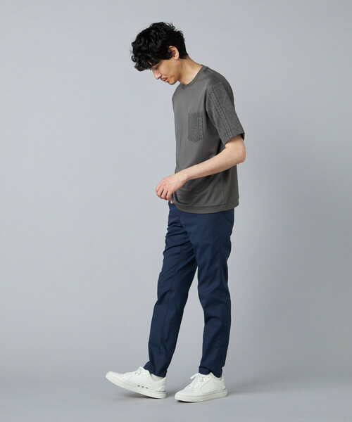COMME CA MEN(コムサメン)の「ダイヤ柄コンビ Tシャツ(Tシャツ/カットソー・メンズ・チャコールグレー/ブラック/ホワイト・M/L)」の11枚目の写真