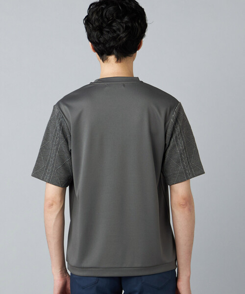 COMME CA MEN(コムサメン)の「ダイヤ柄コンビ Tシャツ(Tシャツ/カットソー・メンズ・チャコールグレー/ブラック/ホワイト・M/L)」の16枚目の写真