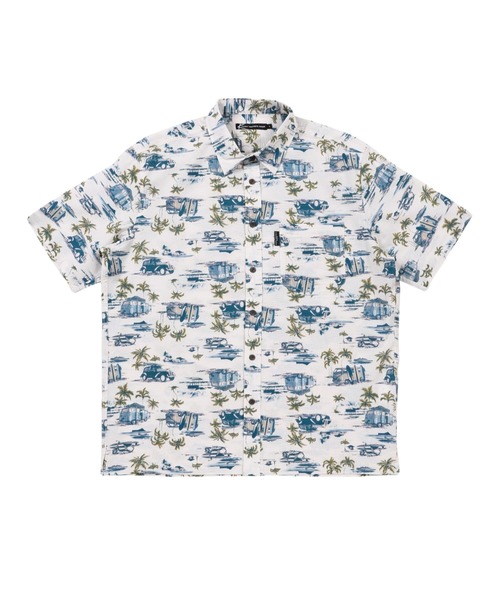 KANSAI YAMAMOTO HOMME(カンサイヤマモトオム)の「【KANSAI YAMAMOTO HOMME/カンサイヤマモトオム】2K629 リップルリゾート柄プリントシャツ/3色展開|アイボリー グレー オレンジ 総柄 開襟 大人カジュアル 夏シャツ(シャツ/ブラウス・メンズ・オレンジ/アイボリー/グレー・MEDIUM/X-LARGE/LARGE)」の4枚目の写真