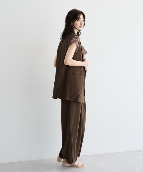 YECCA VECCA（イェッカヴェッカ）の「サイドラインイージーワイドパンツ【セットアップ対応】（その他パンツ・レディース・ダークベージュ/ブラウン/ブラック・FREE）」の22枚目の写真