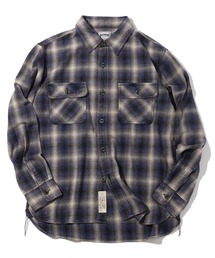 【HOUSTON/ヒューストン】VINTAGE OMBRE CHECK FLANNEL SHIRT/ビンテージ加工 オンブレチェック フランネルシャツ