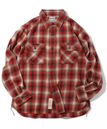 【HOUSTON/ヒューストン】VINTAGE OMBRE CHECK FLANNEL SHIRT/ビンテージ加工 オンブレチェック フランネルシャツ