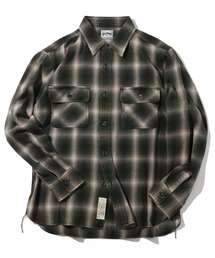 【HOUSTON/ヒューストン】VINTAGE OMBRE CHECK FLANNEL SHIRT/ビンテージ加工 オンブレチェック フランネルシャツ