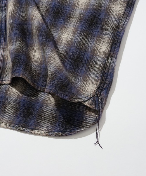 CORPUS TOKYO(コーパス トーキョー)の「【HOUSTON/ヒューストン】VINTAGE OMBRE CHECK FLANNEL SHIRT/ビンテージ加工 オンブレチェック フランネルシャツ(シャツ/ブラウス・メンズ・グリーン/ネイビー/レッド・M/L/XL)」の11枚目の写真
