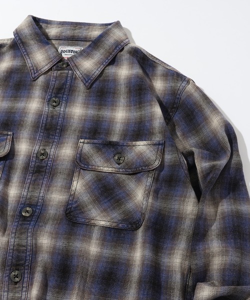 CORPUS TOKYO(コーパス トーキョー)の「【HOUSTON/ヒューストン】VINTAGE OMBRE CHECK FLANNEL SHIRT/ビンテージ加工 オンブレチェック フランネルシャツ(シャツ/ブラウス・メンズ・グリーン/ネイビー/レッド・M/L/XL)」の9枚目の写真