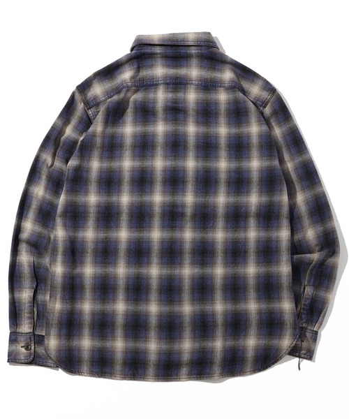 CORPUS TOKYO(コーパス トーキョー)の「【HOUSTON/ヒューストン】VINTAGE OMBRE CHECK FLANNEL SHIRT/ビンテージ加工 オンブレチェック フランネルシャツ(シャツ/ブラウス・メンズ・グリーン/ネイビー/レッド・M/L/XL)」の4枚目の写真
