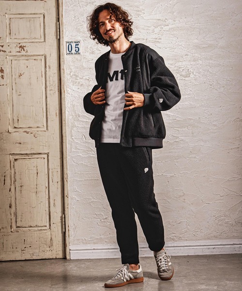 1minute 1second(ワンミニットワンセカンド)の「mj11688-boa × faux leather combination stadium jacket ボアスタジアムジャンパー(1M26A110)(スタジャン・メンズ・ネイビー/グレー/ブラック・S/M/L/XL)」の14枚目の写真