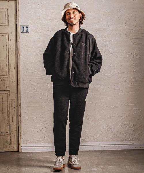 1minute 1second(ワンミニットワンセカンド)の「mj11688-boa × faux leather combination stadium jacket ボアスタジアムジャンパー(1M26A110)(スタジャン・メンズ・ネイビー/グレー/ブラック・S/M/L/XL)」の16枚目の写真