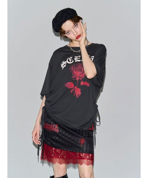 jouetie（ジュエティ）の「【LONSDALE×jouetie】ドロストスカート（スカート・レディース・ボルドー/アイボリー/ブラック・FREE）」の5枚目の写真