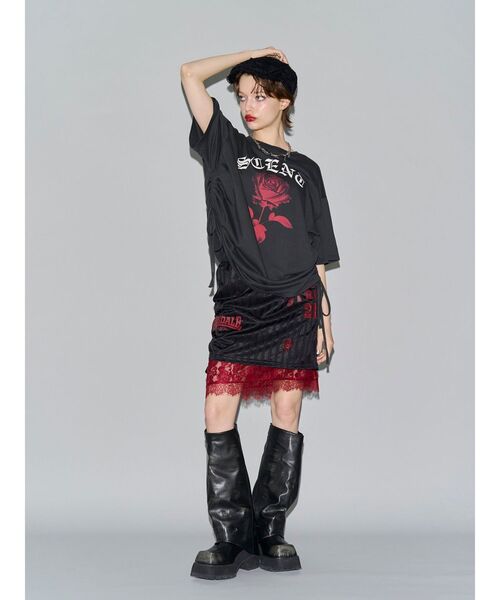 jouetie（ジュエティ）の「【LONSDALE×jouetie】ドロストスカート（スカート・レディース・ボルドー/アイボリー/ブラック・FREE）」の7枚目の写真