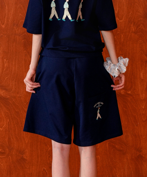 PIGMENT(ピグメント)の「ハーフサマーウォークパンツ (YZPT2604113)(その他パンツ・レディース・オートミール/ネイビー・FREE)」の5枚目の写真
