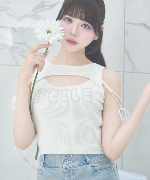 Belle Charme】Lace Logo Tank（ニット/セーター）｜Belle Charme
