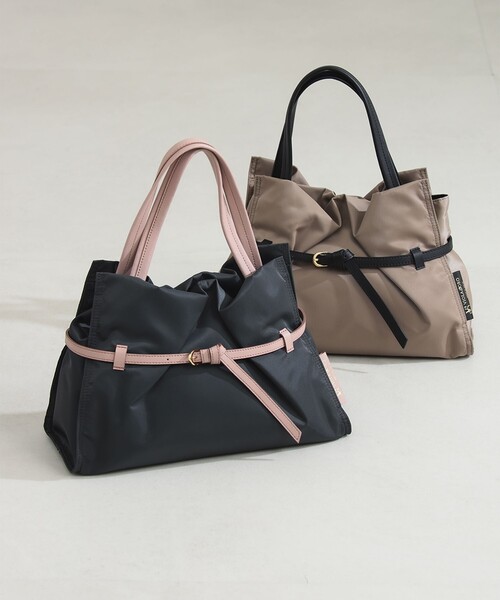 Demi-Luxe BEAMS(デミルクス ビームス)の「VIOLAd’ORO / BIANCA クロア ナイロン トートバッグ M(トートバッグ・レディース・ブラック系その他4/ブラック/チャコールグレー/カーキ/ブラウン系その他4・ONE SIZE)」の1枚目の写真