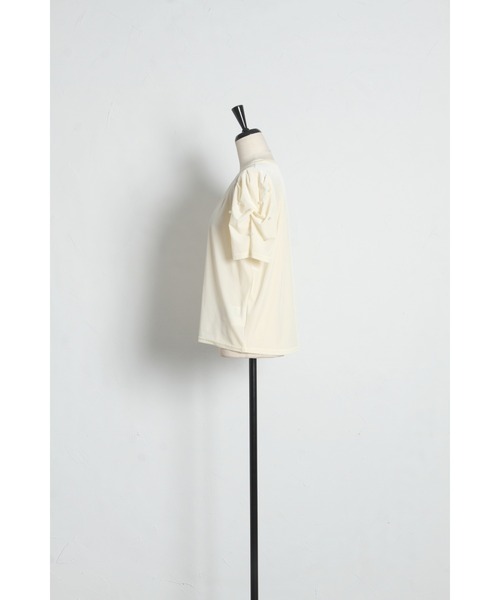 tocco closet(トッコ クローゼット)の「【ZOZO限定】スリーブパール装飾ベロアトップス(Tシャツ/カットソー・レディース・ブラウン/アイボリー/ブラック・M)」の12枚目の写真