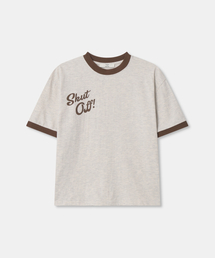 THEENDQUESTION（ジエンドクエスチョン）の「Shut off print t-shirt / OATMEAL（Tシャツ/カットソー）」