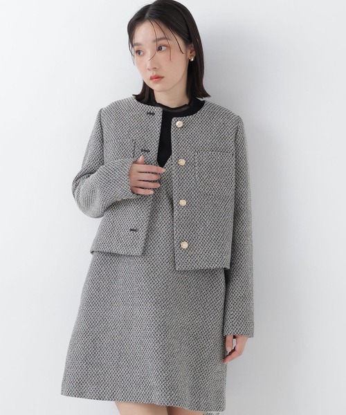 NATURAL BEAUTY BASIC(ナチュラルビューティーベーシック)の「<CanCam.jp掲載>ツイード SETUP ブルゾン(ブルゾン・レディース・ブラック系その他2/キャメル・LARGE/MEDIUM/SMALL)」の6枚目の写真