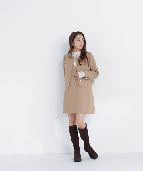 NATURAL BEAUTY BASIC(ナチュラルビューティーベーシック)の「<CanCam.jp掲載>ツイード SETUP ブルゾン(ブルゾン・レディース・ブラック系その他2/キャメル・LARGE/MEDIUM/SMALL)」の13枚目の写真