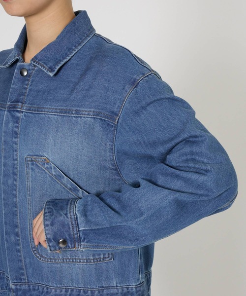 Johnbull(ジョンブル)の「【JOHNBULL】デニムオールインワン(つなぎ/オールインワン・レディース・ネイビー・フリー)」の17枚目の写真