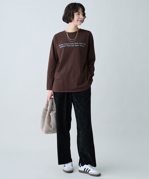ANY(エニィ)の「ロングスリーブロゴTシャツ(Tシャツ/カットソー・レディース・ホワイト系/ベージュ系/ダークブラウン系/ダークグリーン系・F)」の20枚目の写真